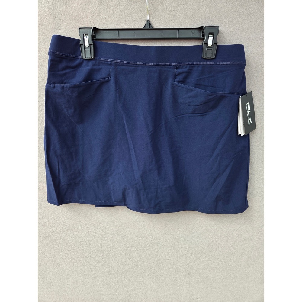 RLX Ralph Lauren Navy Blue Pleated Golf Skort Size L NWT